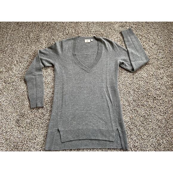 AG Adriano Goldschmied size XS Sweater V-neck Tunic WOOL/CASHMERE GRAY B25 - Picture 5 of 11